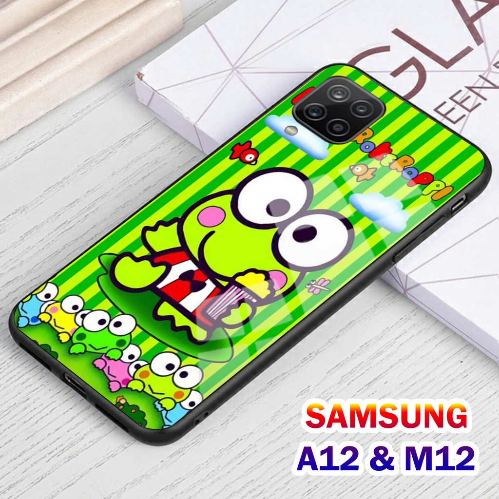 Softcase Glass Kaca SAMSUNG A12 , M12 - Casing HP SAMSUNG A12 , M12 [ S48 ].