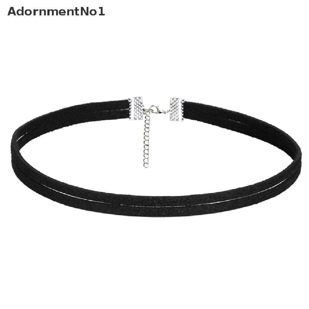 (AdornmentNo1) Kalung Choker Velvet Stretch Klasik Gaya Gothic Untuk Wanita