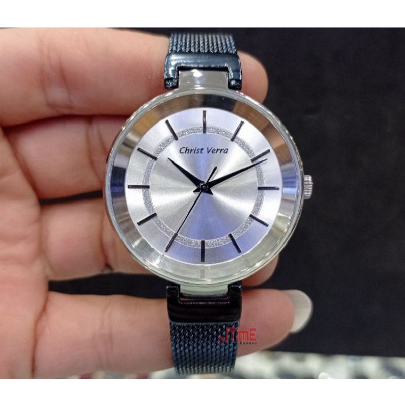 Christ Verra CV 71602L Wanita Original Biru Silver