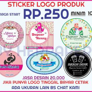  STICKER  LOGO STICKER  MAKANAN  STICKER  COOKIES DESAIN 