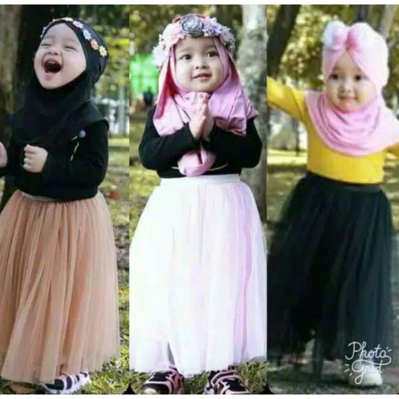 ROK TUTU ANAK ( 2 3 4 5 tahun) tile warna polos