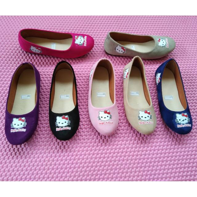platshoes anak lucu motif  Kitty