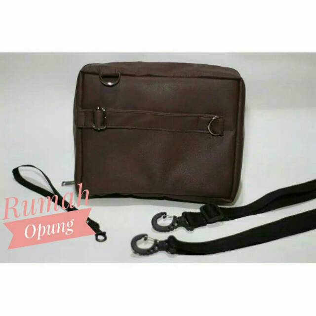 Tas Vape - Leather Tool Kit Hand bag Vapor Warpro Coklat Tua