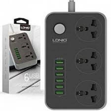 Adaptor Charger LDNIO SC3604 3 Power Socket 6 USB Fast Charging/Adapter LDNIO Charger 6 USB 40W A680