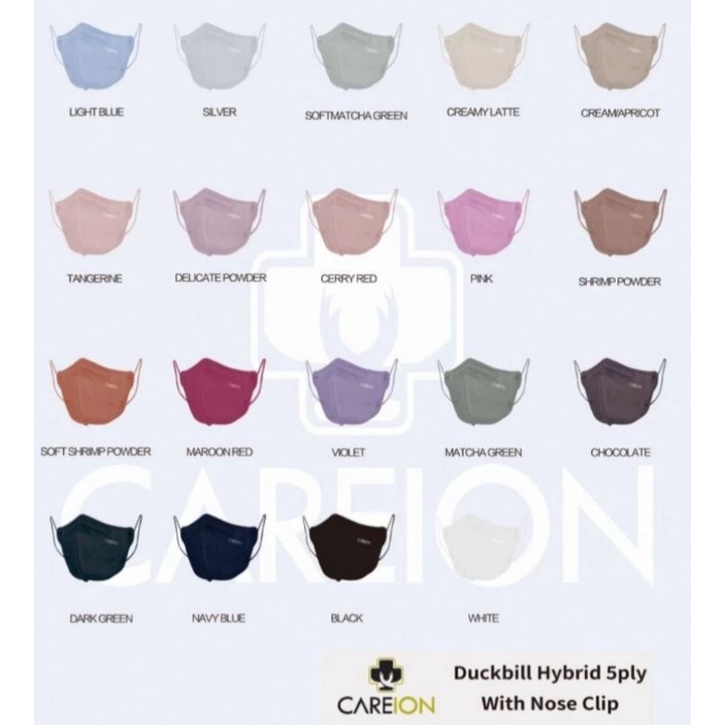 Masker Duckbill 5 Ply Hybrid Warna Warni Isi 50 Pcs