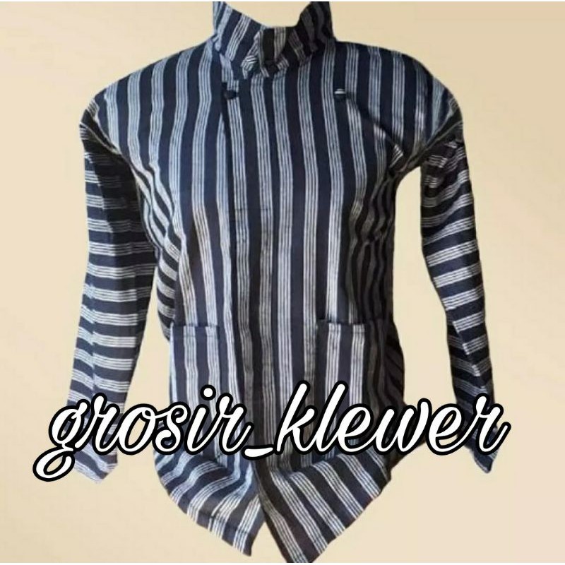 SURJAN LURIK ABU | baju lurik adat jawa | lurik jawa