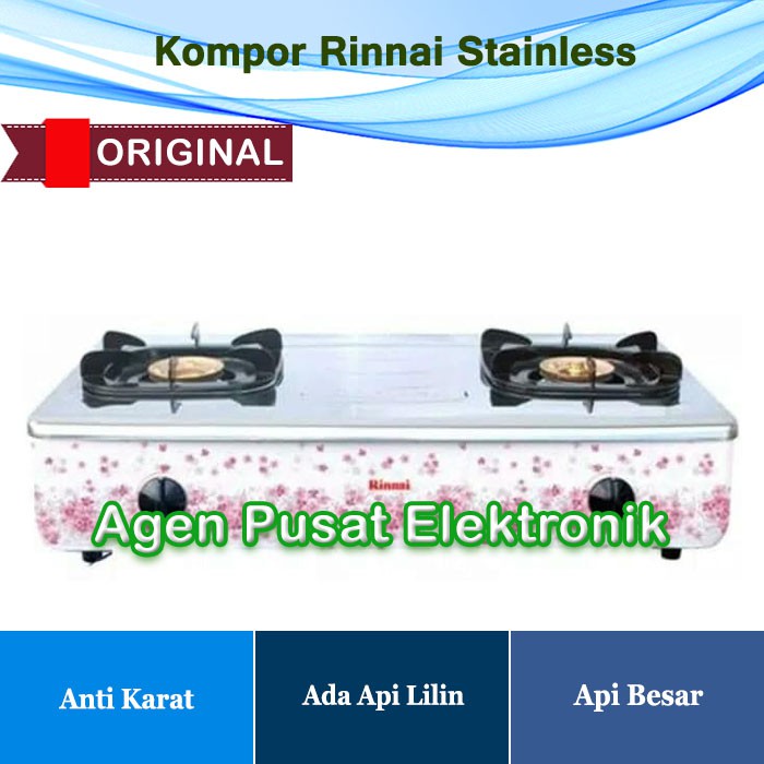 Jual Kompor Gas Rinnai Ri 712 Af 2 Tungku Grande Api Turbo Lilin Lpg Stainless Steel Anti Karat Ri 712 Indonesia Shopee Indonesia