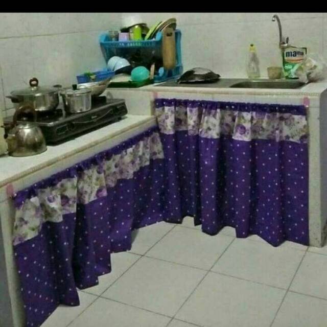 Tirai dapur / gorden kolong dapur / gorden cantik