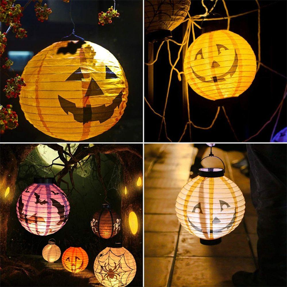 [Elegan] Lampion Kertas Horror Taman Dekorasi Halloween Dengan Lampu LED Dekorasi Halloween Horror Lantern