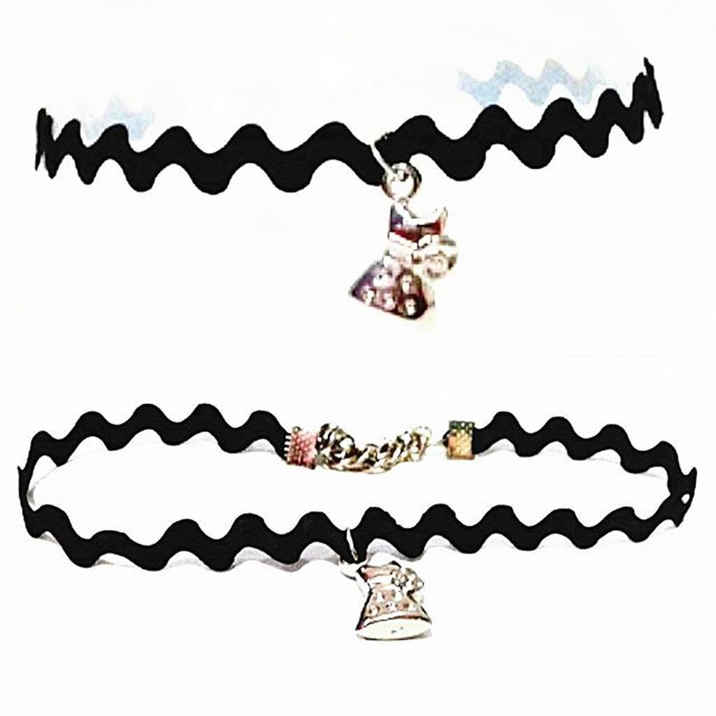 Zigzag Choker Necklace Silver Flare Dress | Kalung Handmade