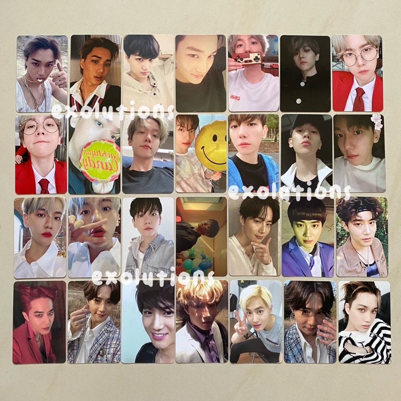 EXO Kai Baekhyun Suho Official Photocard [BACA DESC‼️] PC Album Tempo For Life Love Shot City Light 