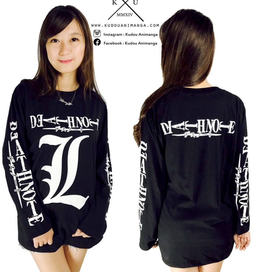 Longsleeve Anime Deathnote Black Light Yagami