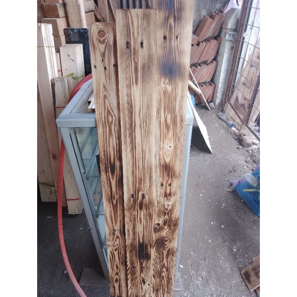 kayu jati belanda serat bakar