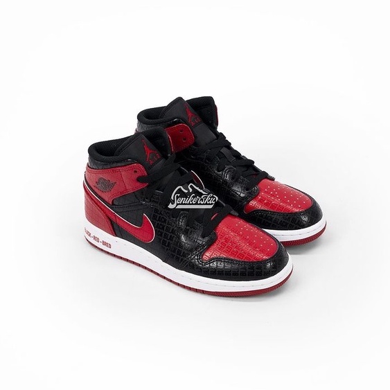 Air Jordan 1 Mid Bred Text GS