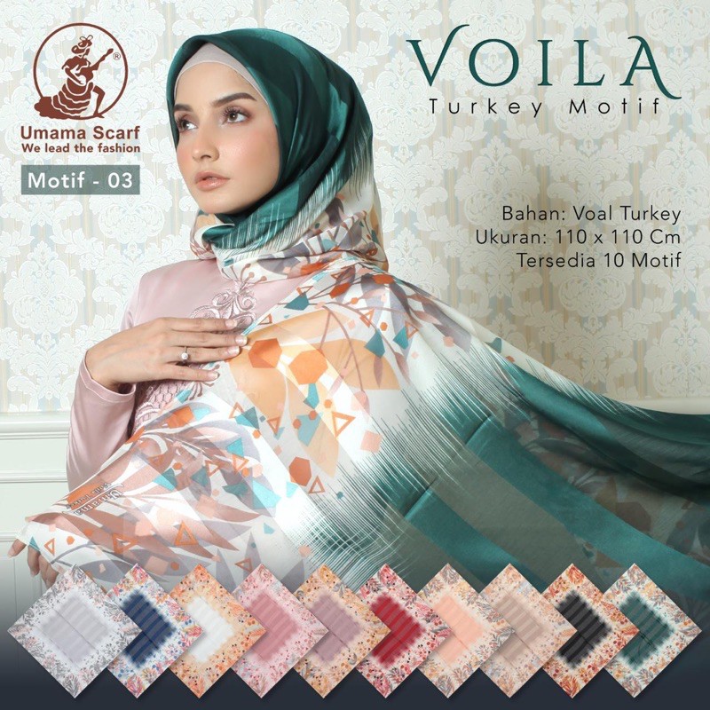 VOILA TURKEY MOTIF UMAMA KERUDUNG SEGIEMPAT