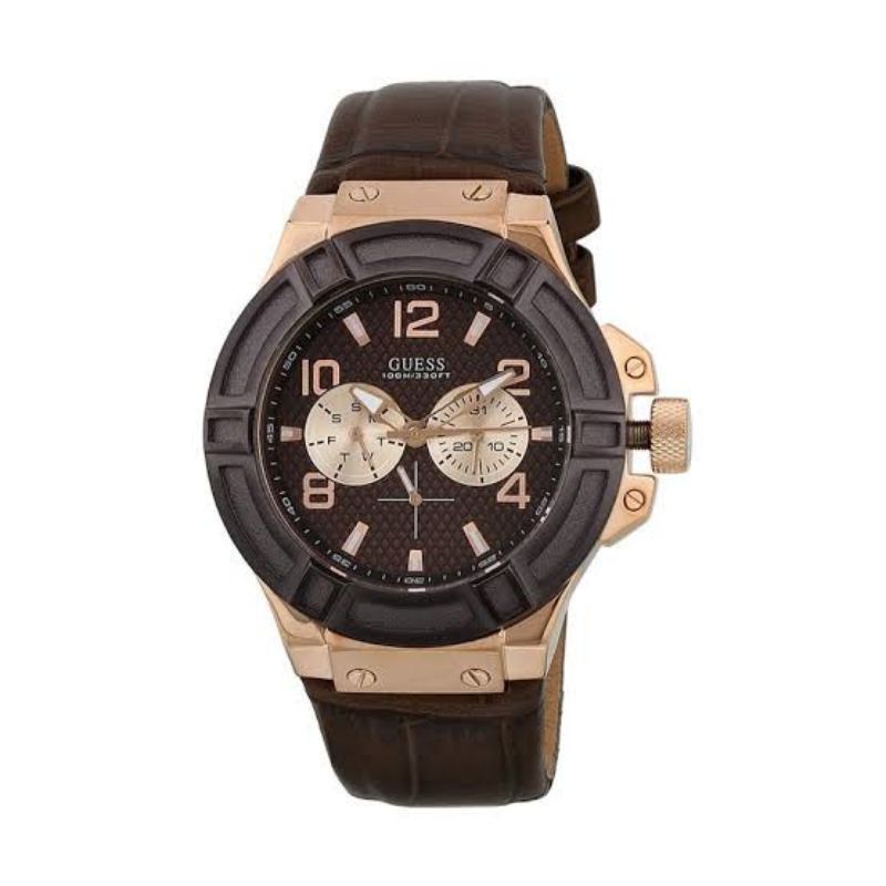 guess - montre homme w0040g3 rigor en or rose