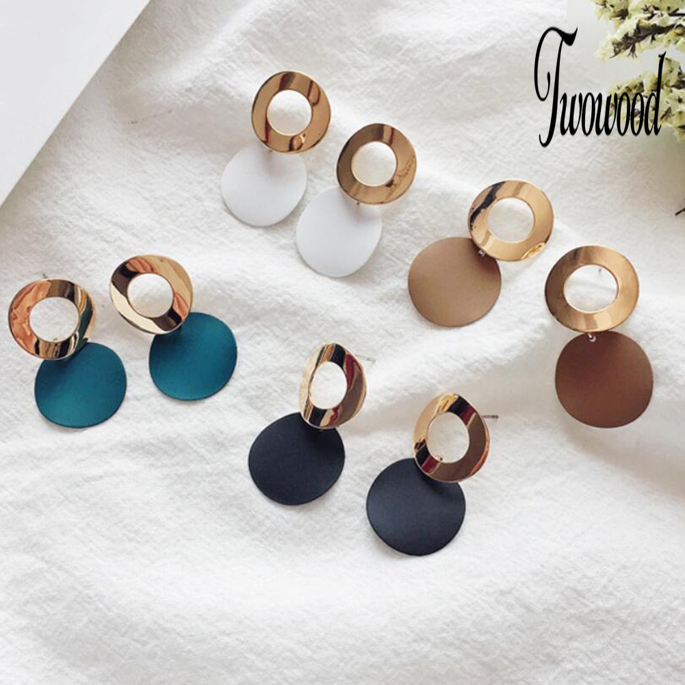 Anting Stud Bentuk Bulat Model Hollow Out Untuk Wanita