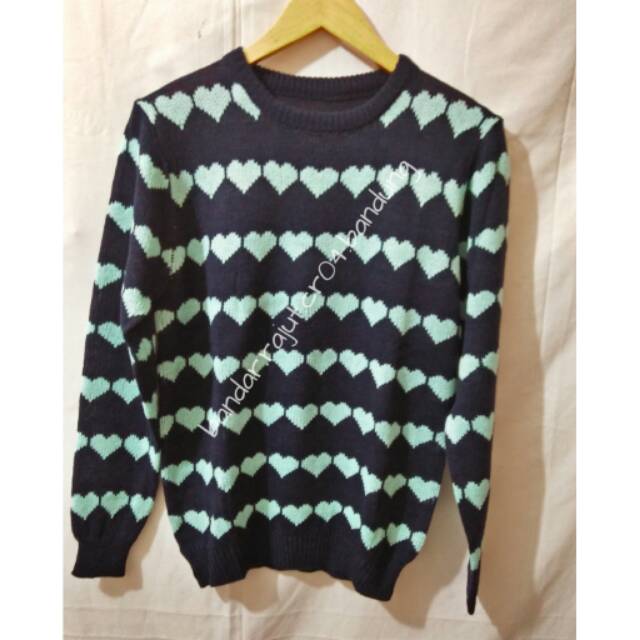  RAJUT  SWEATER  LOVE Shopee Indonesia