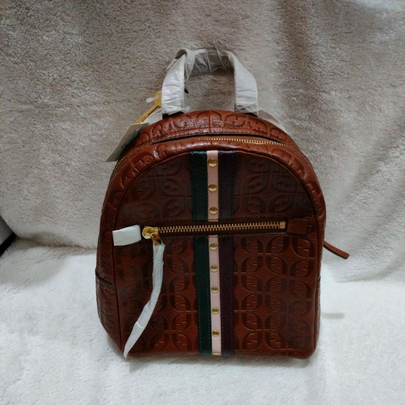 Tas Ransel Wanita Fossil Megan Backpack , Brown Multi