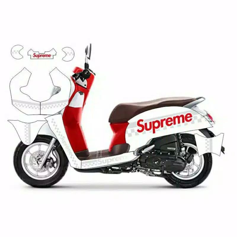 Decal honda scoopy supreme fullbody
