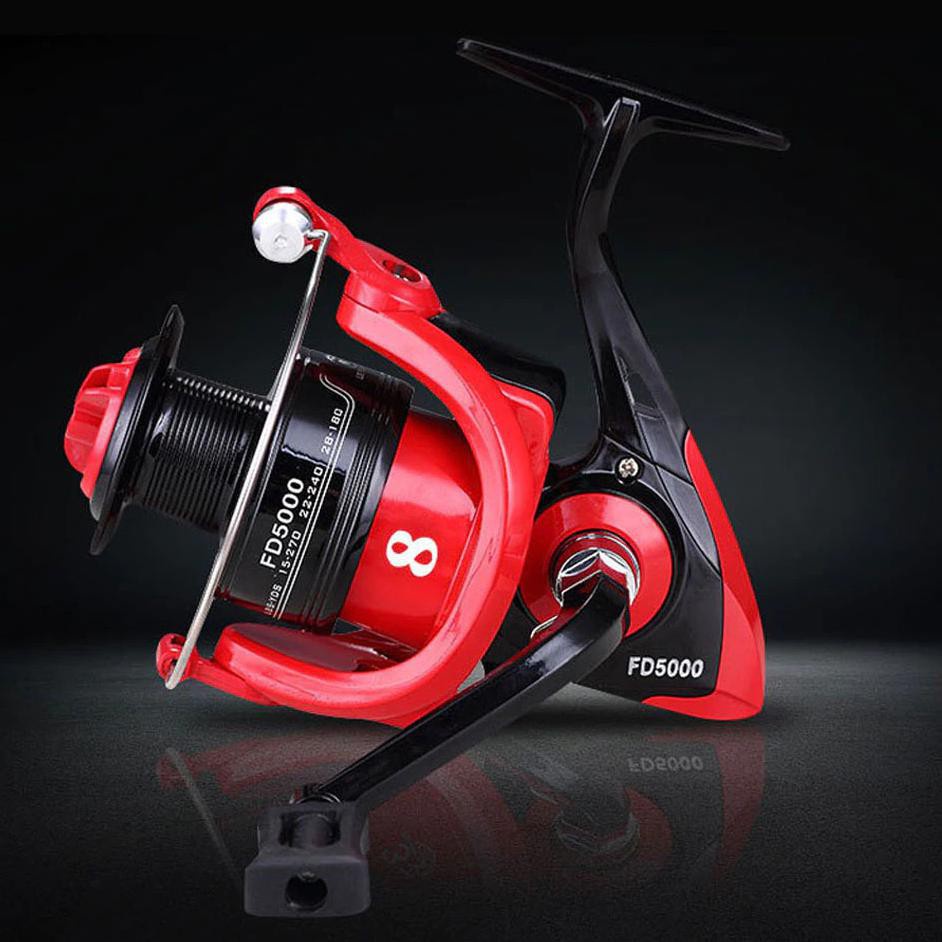 GS8 FD5000 Reel Pancing 8 Ball Bearing Gear Ratio 5.2:1 TaffSPORT Red/Black