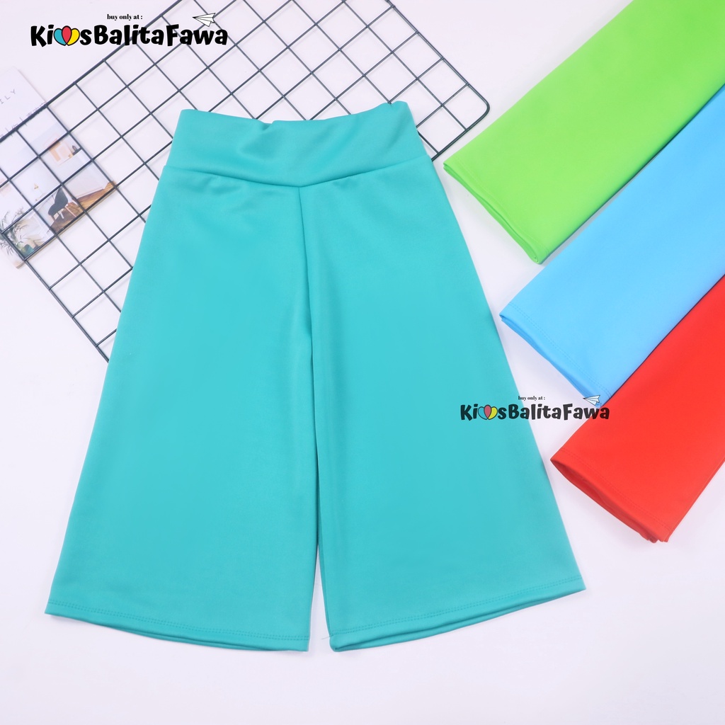 Kulot Polos uk 1-15 Tahun / Celana 3per4 Anak Perempuan Skirt Pendek Pants Murah Kulot Bawahan Polos babycinnamon