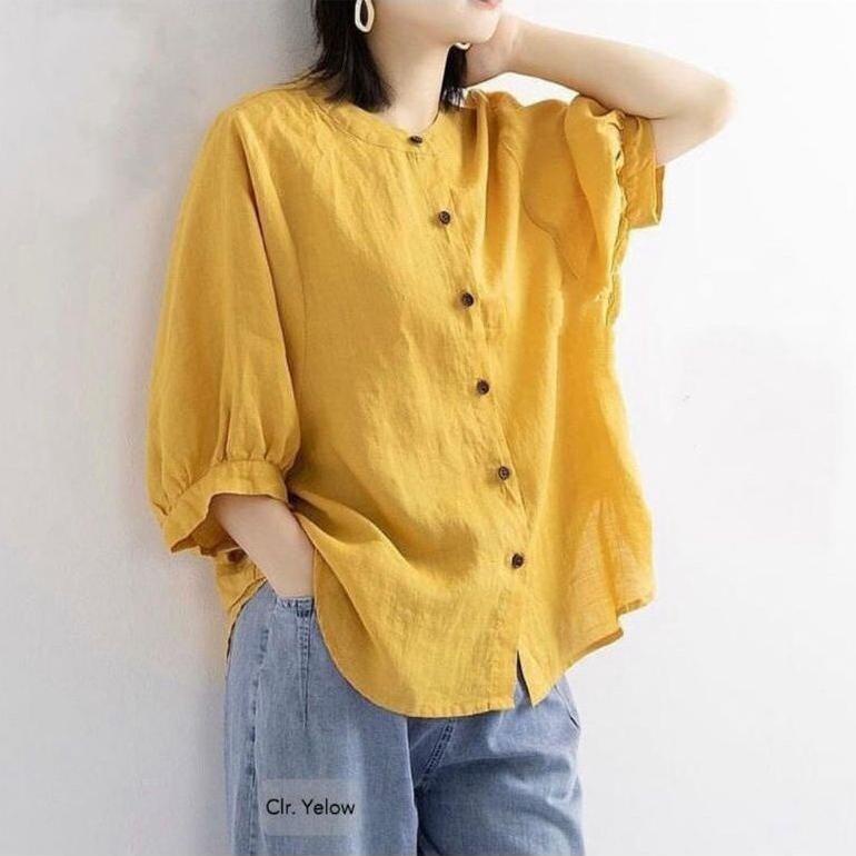 Baju Blouse Wanita Bahan Katun Linen Premium