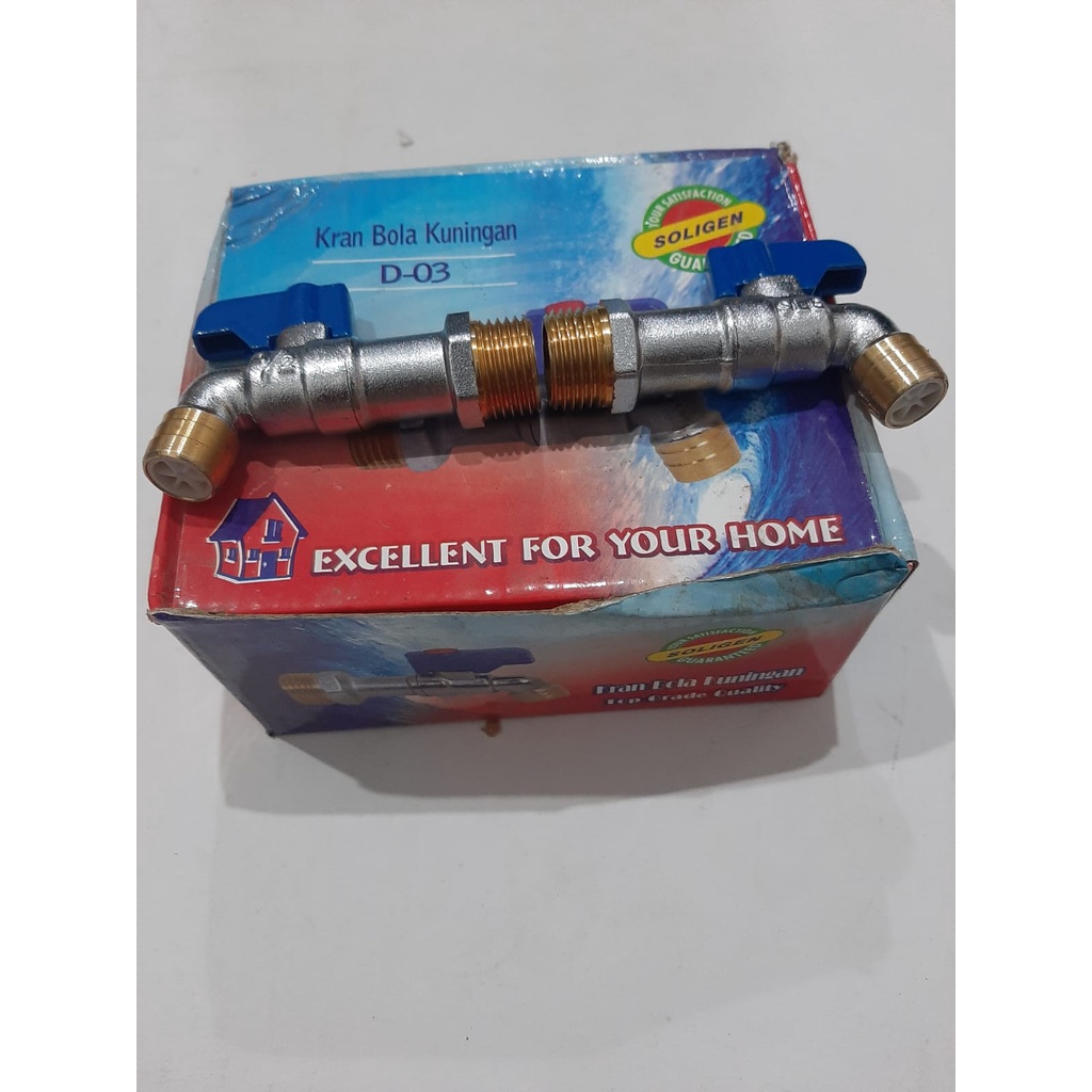 Kran Tembok soligen/Kran bola soligen kuningan D03