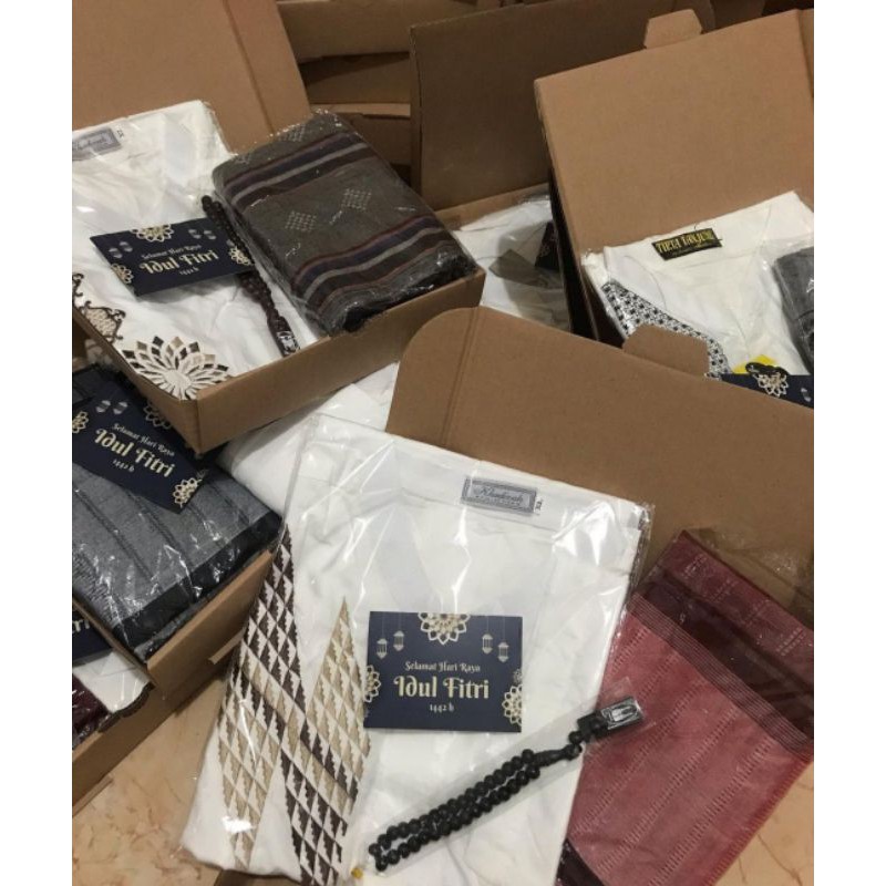 Paket hampers lebaran baju Koko murah parcel lebaran baju cowok