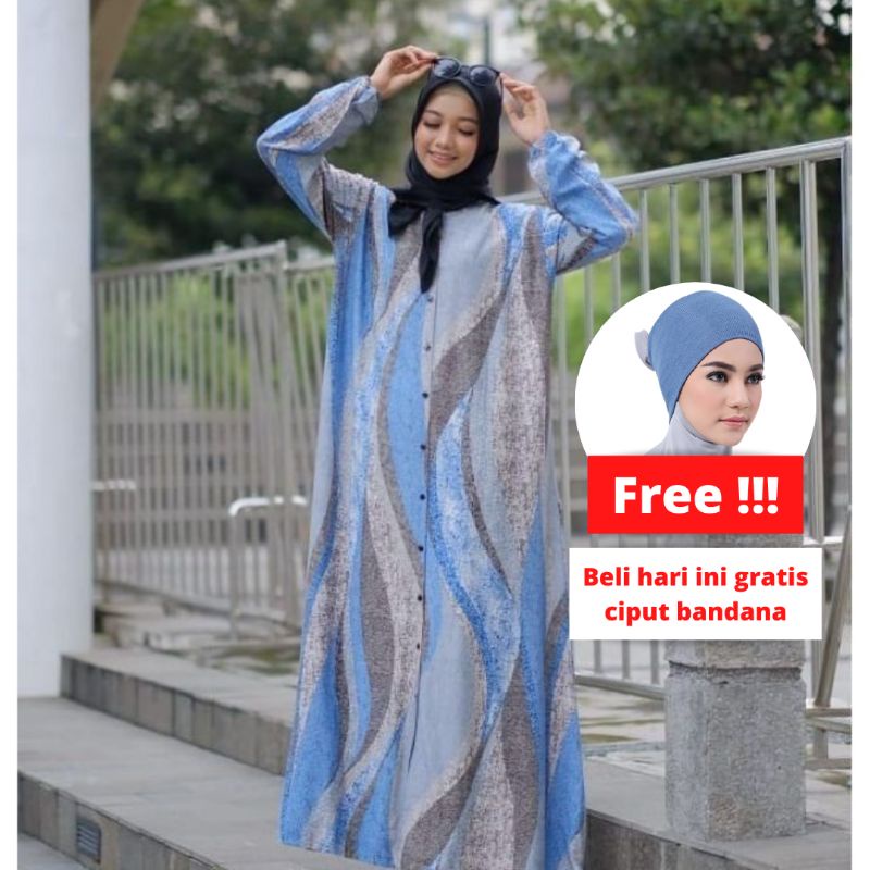DRESS GAMIS AZRAF GUARDIAN RAYON 100% PREMIUM MOTIF OUTFIT MUSLIMAH GAMIS JUMBO
