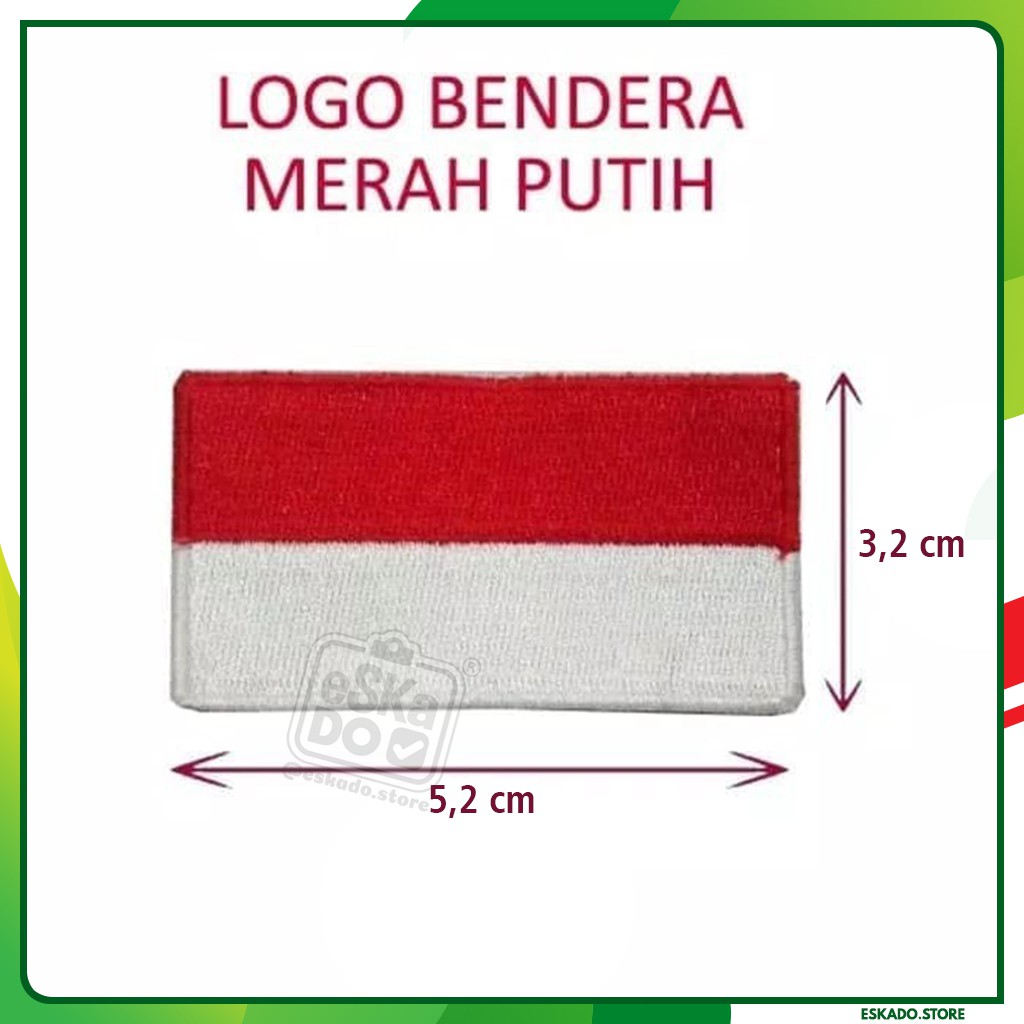 Logo / Badge / Bed / Bet Bordir Bendera Indonesia