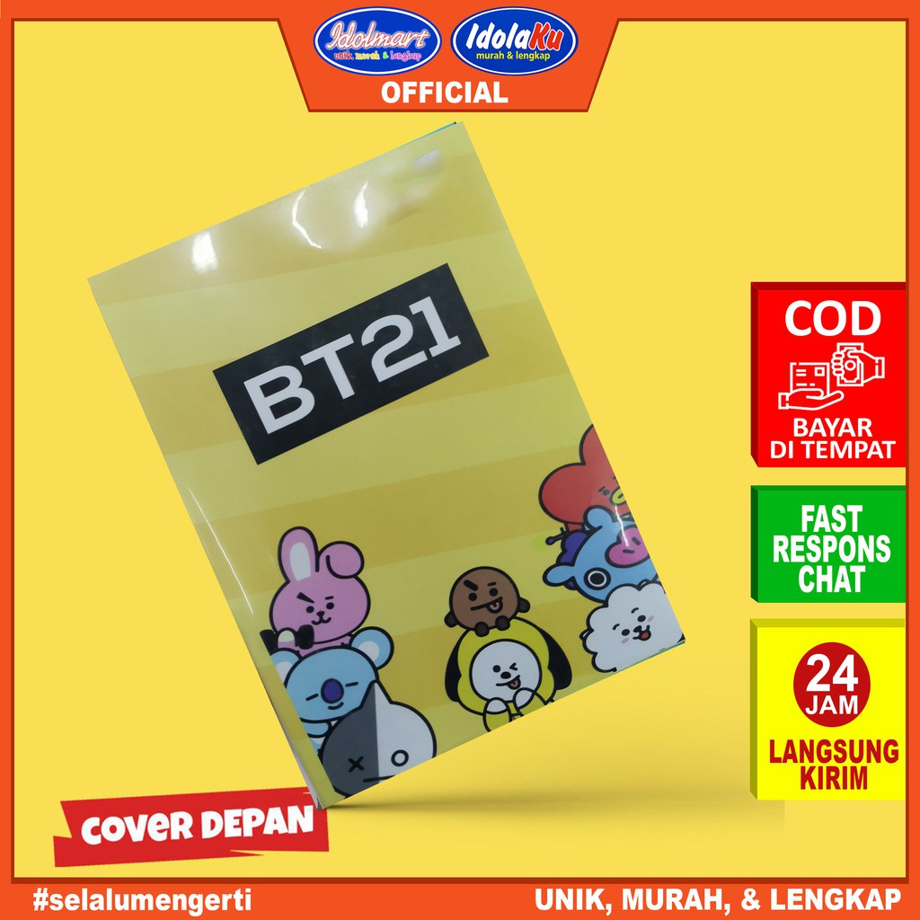 IDOLMART Notebook A5 BT21 BTS Unofficial Surabaya