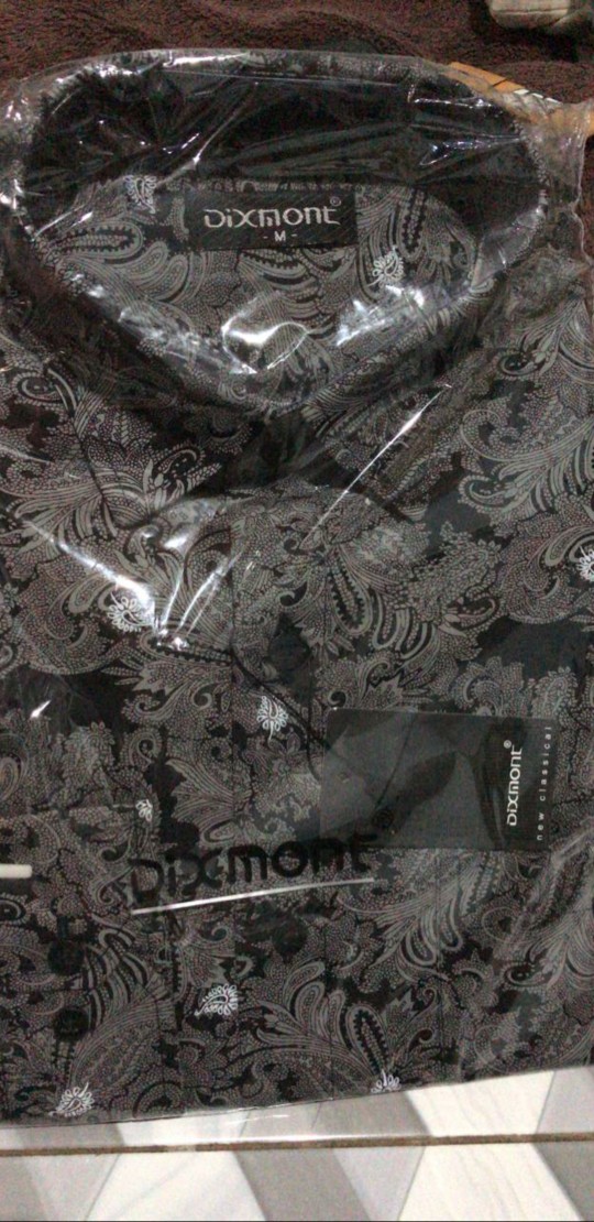 Kemeja Batik Pria Lengan Panjang Bl08 Katun Modern Dixmont Semi Slimfit Premium