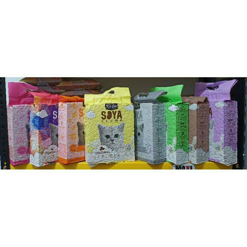 kit cat soya pasir kucing soya clump 7l gojek only