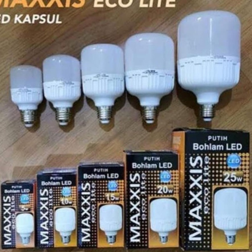 Lampu LED 5W 10watt 15watt 20 watt Maxxis Maxis E27 warna putih untuk kamar