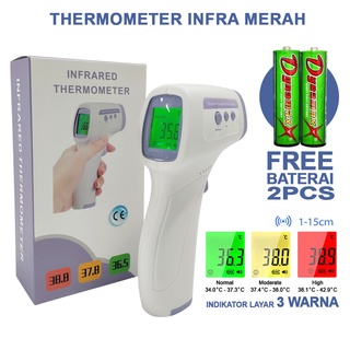 Image of Thermogun thermometer infrared Thermo gun GF-Z99Y layar 3 warna alat ukur suhu badan