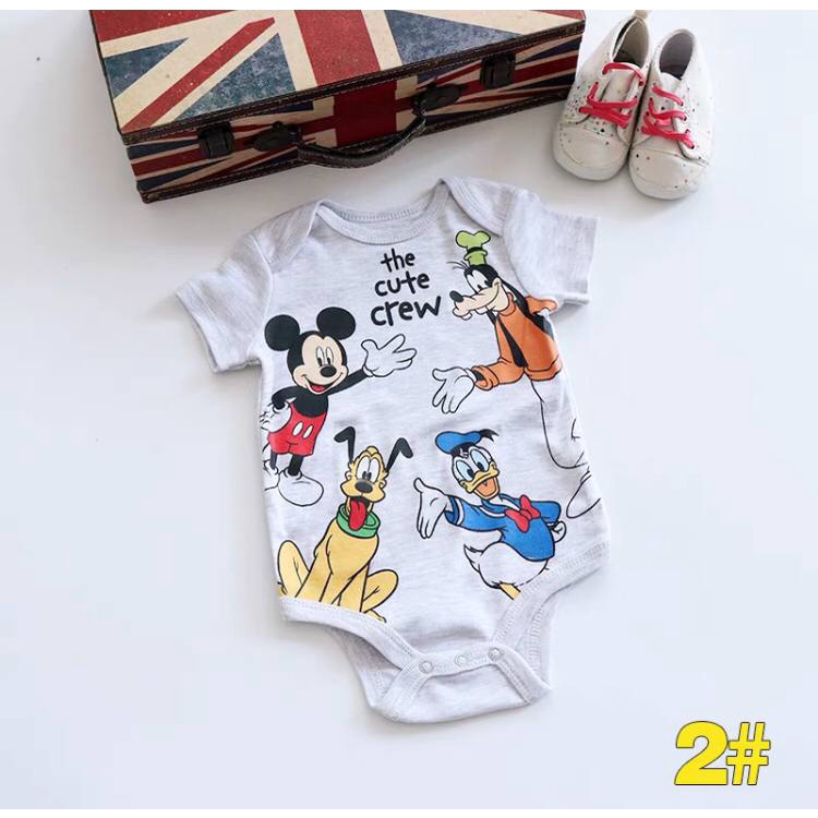 BAJU BAYI JUMPER NEWBORN SPIDERMAN MICKEY MOUSE DONALD DUCK BEBEK PIYAMA SUPERHERO LUCU IMPOR HULK