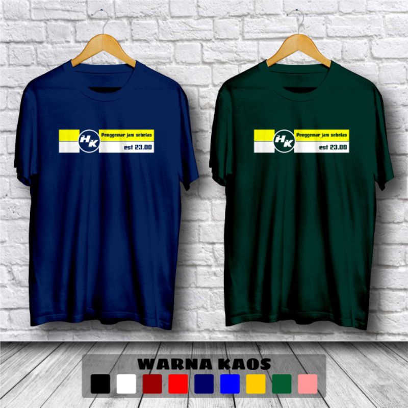 Kaos  Baju HK Togel Penggemar Jam 11 V9 Kaos Distro Tshirt Premium