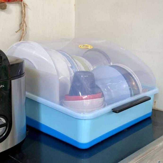 NAGATA RAK PIRING TUTUP PLASTIK 509 DISH DRAINER PINK BIRU HIJAU