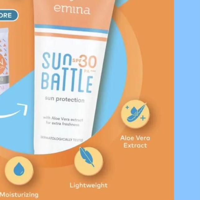 ✳ EMINA Sunscreen - Emina Sun Battle Sun Protection SPF30 SPF45 60ml ✪