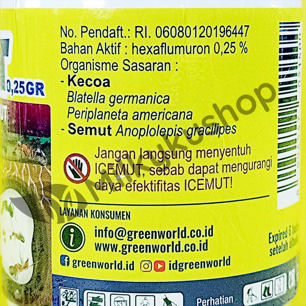 ICEMUT 0.25 GR 20 GRAM UMPAN KECOA SEMUT INSEKTISIDA