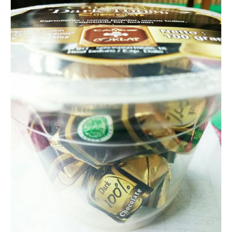 

2Xbtygneal Sakha Snack ) Dark 100% Chocolate Cup 100.G Sugar Free - Kc