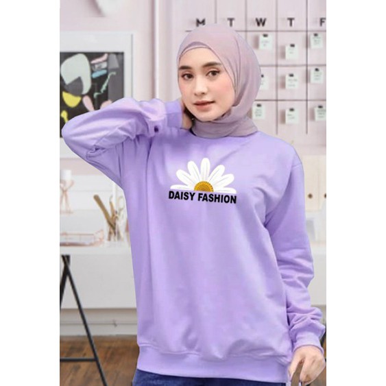 Kaos Lengan Panjang FLOWERS setengah/ Kaos Sweatshirt / Atasan Wanita / Atasan Wanita Lengan Panjang