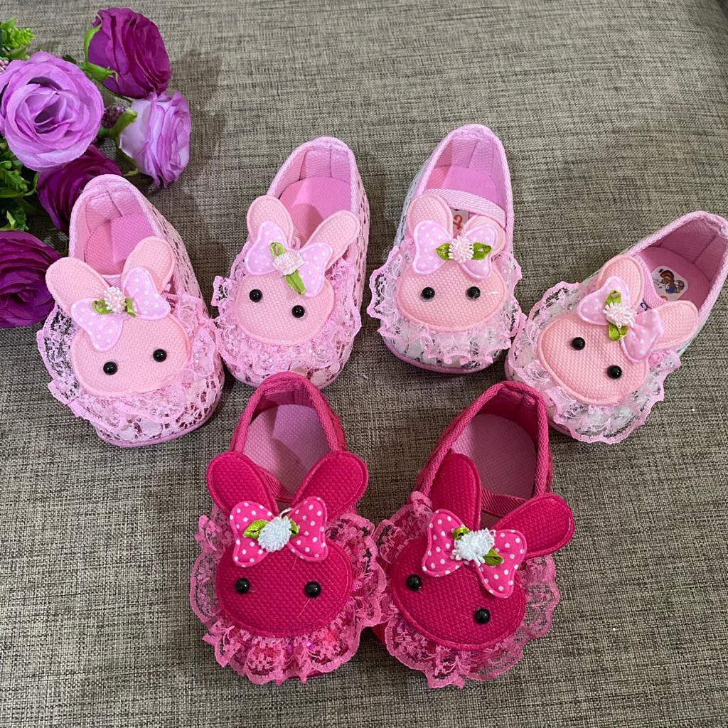 [TAMAN SEPATUKU] SEPATU TRENDY MURAH PREWALKER ANAK PEREMPUAN BONEKA KELINCI 0-12 BULAN FPX12