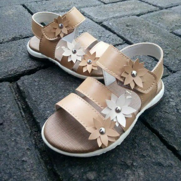 Sandal Let Anak 23-35 Sandal Motif Bunga Simple dan Lucu (Lolita 01)