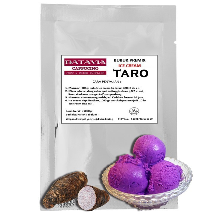 

Bubuk Hard & Soft Ice Cream Batavia Rasa Taro 500Gram