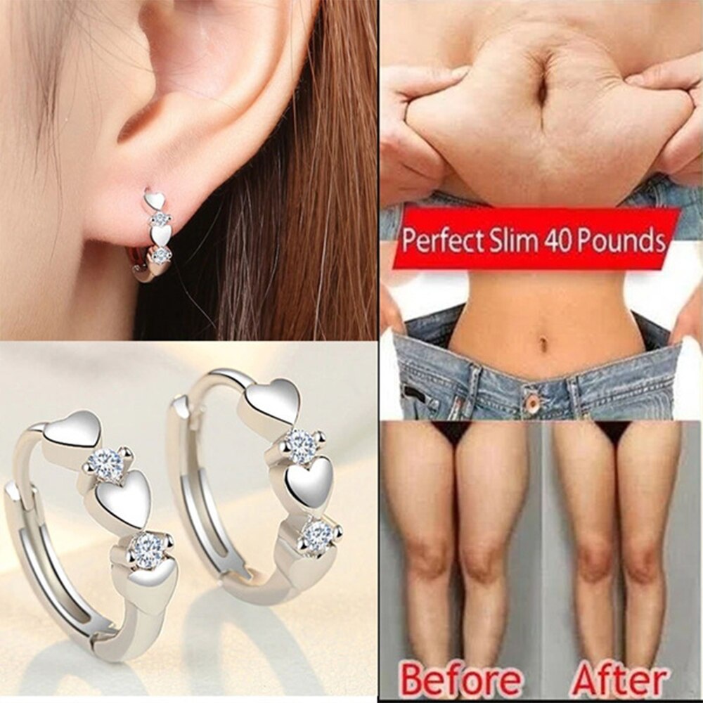 Anting Stud Magnetik Stimulasi Titik Akupunktur Pelangsing Penurunan Berat Badan Kesehatan