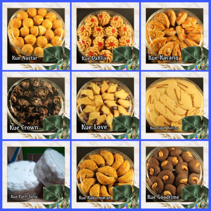 

KUE LEBARAN/NASTAR/KUE KACANG/PUTRISALJU/KUEKACANG/DAHLIA/LIDAHKUCING/KUKUMACAN/CRON/LOVE