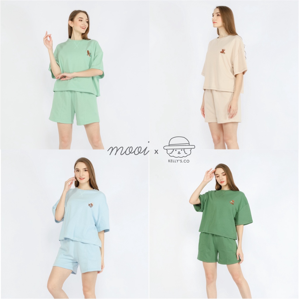 Mooi x Kellysco Oversized Set Setelan Wanita (MOM)-2