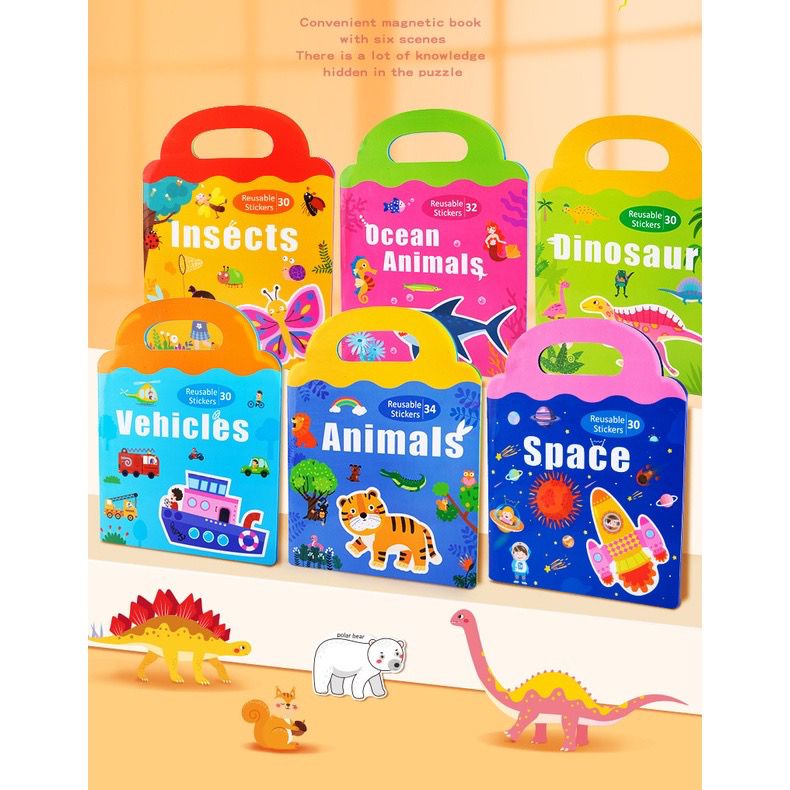 Mainan Anak DIY FUN KIDS SCENE STICKER BOOK Puzzle Jigsaw Kayu Board